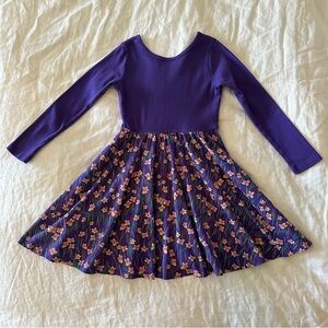 Tea Collection Skirted Ballet Dress | Size 8 | Purple with Floral Design 🌸 | EUC